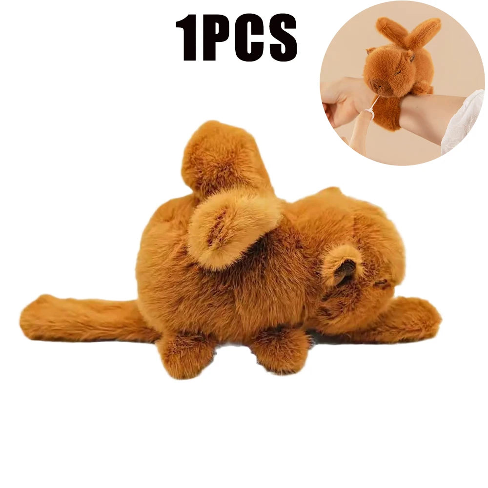 Capybara Dolphin Snap Bracelet Plush Doll – Vibrating Toy Plush Bracelet Doll Babs 1PCS
