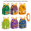 Halloween Candy Gift Boxes Pumpkin Bat 12pk with Ribbon Halloween Party Boxes Babs 12PCS-SET 10SETS