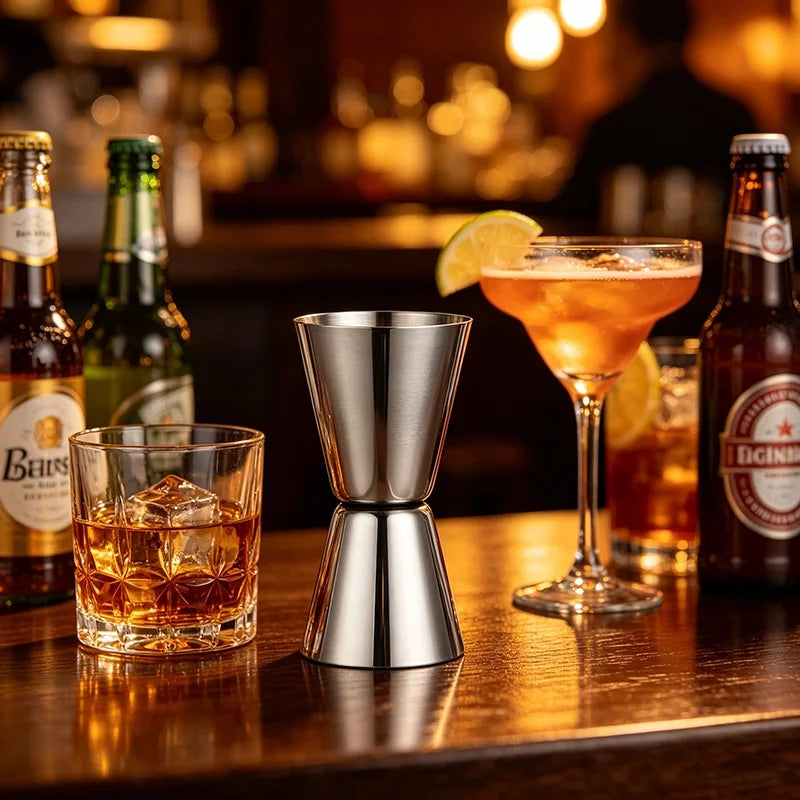 Stainless Steel Dual Shot Cocktail Jigger – Bar Measure Cup Cocktail Jigger Babs
