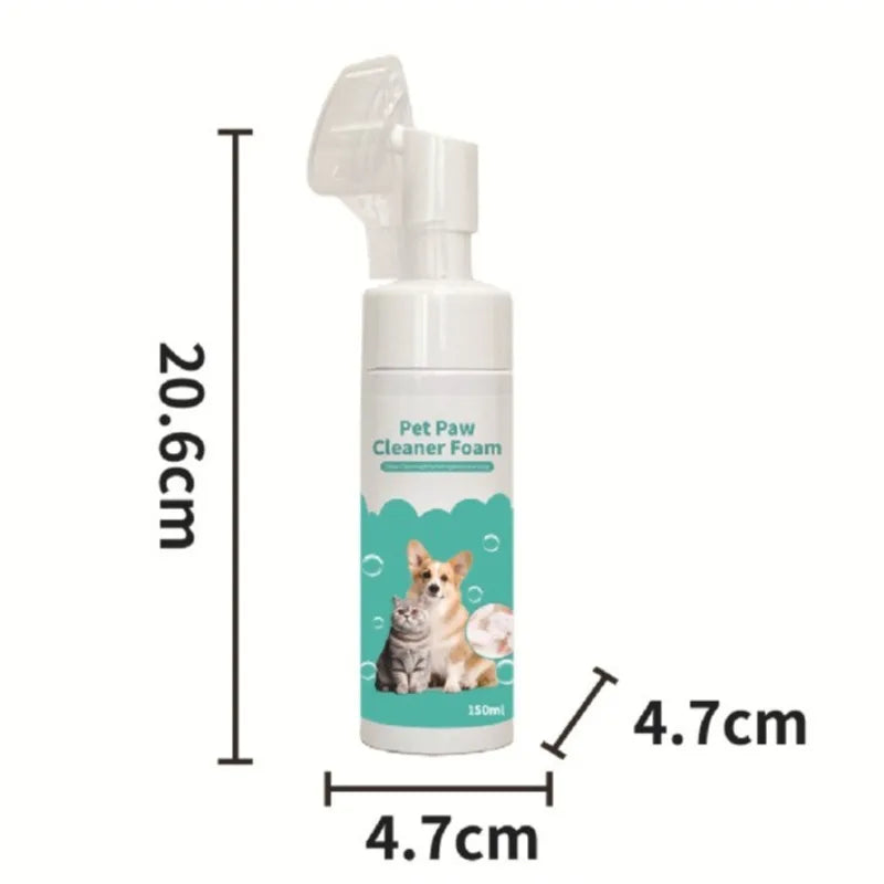 Pet Paw Cleaning Foam – No-Rinse Dog & Cat Foot Wash 150ml Pet Paw Cleanser Babs