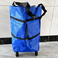 Foldable Shopping Cart with Wheels – Lightweight Portable Hand Cart Foldable Shopping Cart Babs Blue