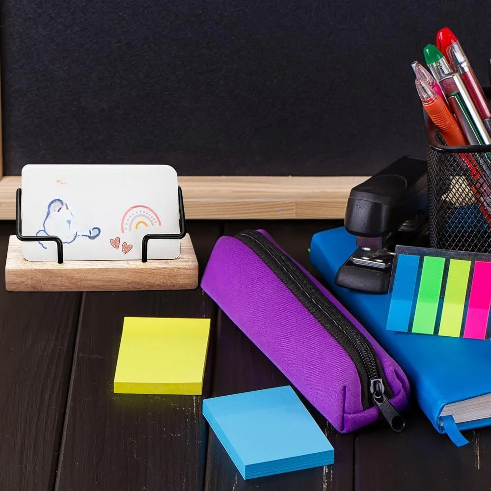 Premium Business Card Holder – Recycled Wood & Metal Organizer Business Card Holder Babs