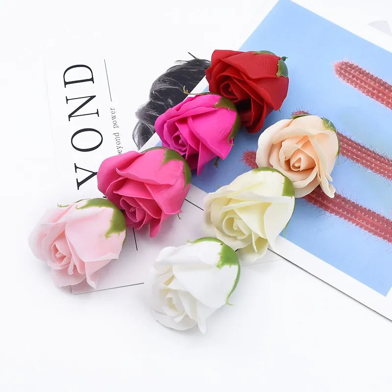 50/100 Pcs Soap Rose Artificial Flowers – Wedding & Home Décor Artificial Flowers Babs