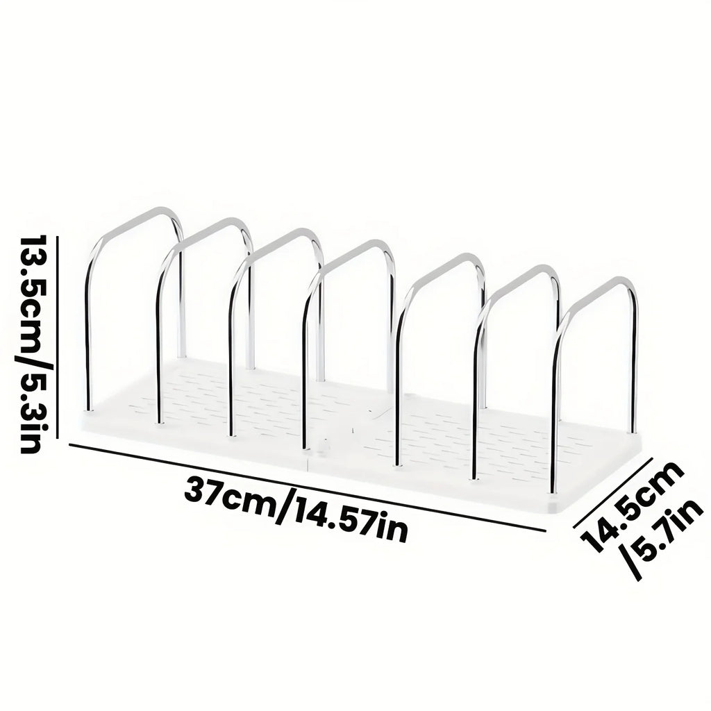 Foldable Desk Bookshelf – Stainless Steel & PP Anti-Slip Rack Desk Book Rack Babs WHITE 16-20 Cells