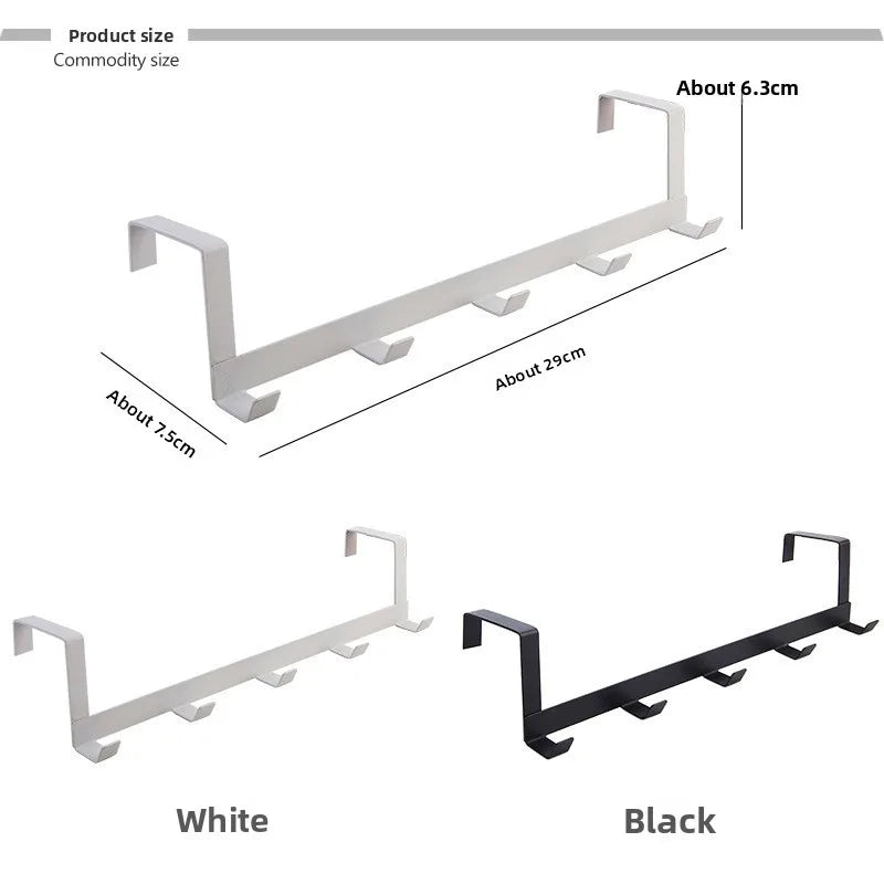 5-Hook Over-the-Door Organizer Rack – Coat, Towel & Hat Hanger Door Hook Rack Babs