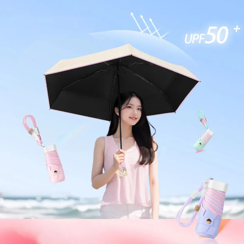 UPF 50+ Mini Folding Umbrella – UV & Rain Protection Travel Umbrella Folding Travel Umbrella Babs