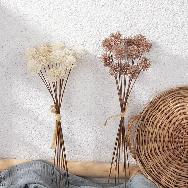 12pcs Artificial Pompon Mums Bouquet | Faux Fall Flowers Décor Artificial Flower Set Babs