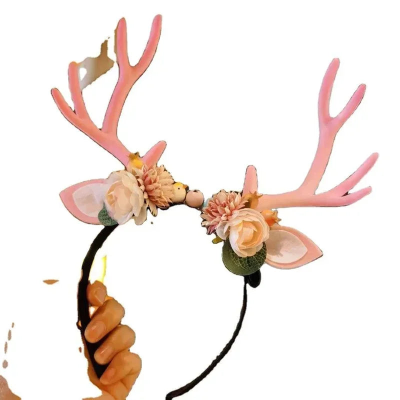 LED Light-Up Reindeer Antler Headband – Party & Cosplay LED Party Headband Babs