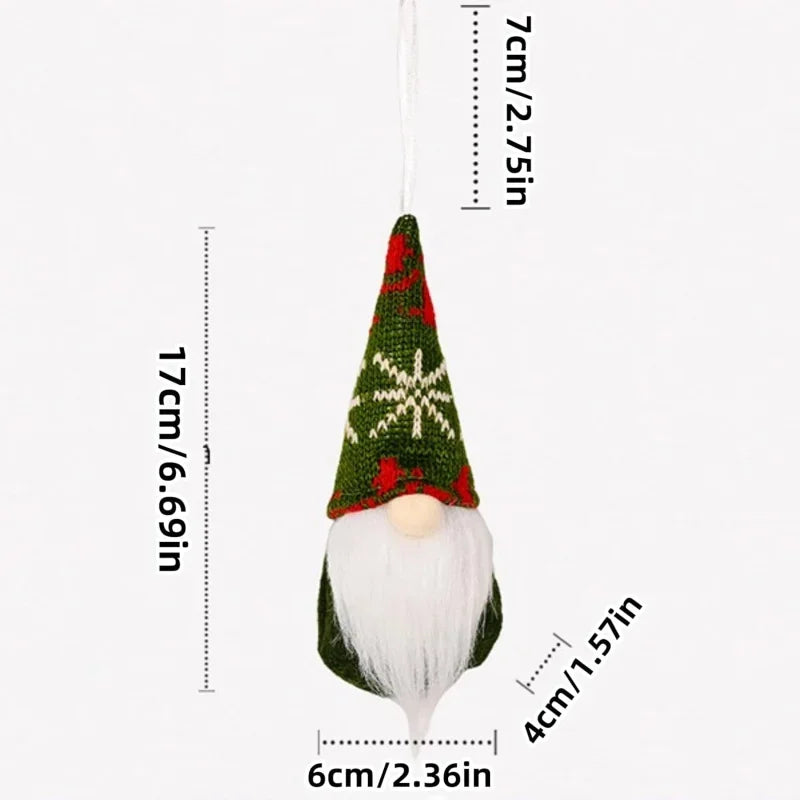 3pcs Christmas Hanging Gnome Ornaments | Santa Figurine Set Christmas Ornaments Babs