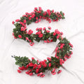 180cm Artificial Silk Rose Vine for Wedding Arch & Home Decor Artificial Flower Vine Babs Rose Red 1 pc