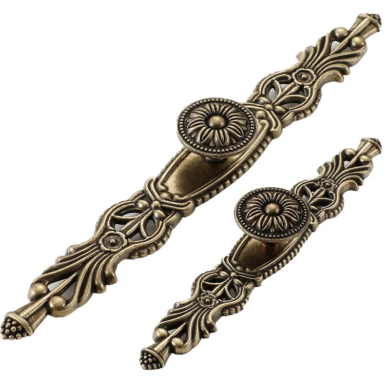 4pcs Vintage Bronze Cabinet Drawer Pull Handles – Zinc Alloy Cabinet Drawer Handles Babs
