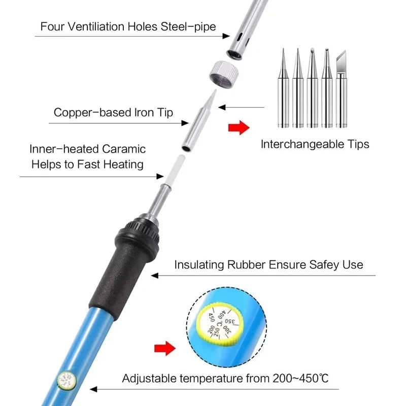 220V 60W Adjustable Temperature Electric Soldering Iron Electric Soldering Iron Babs
