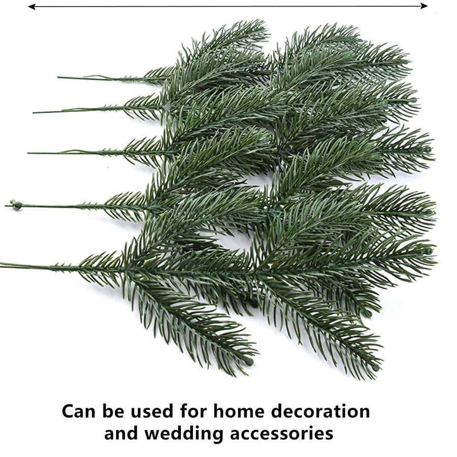 40/80 Pcs Artificial Pine Branch Picks – Christmas & Wedding Decor Artificial Pine Picks Babs