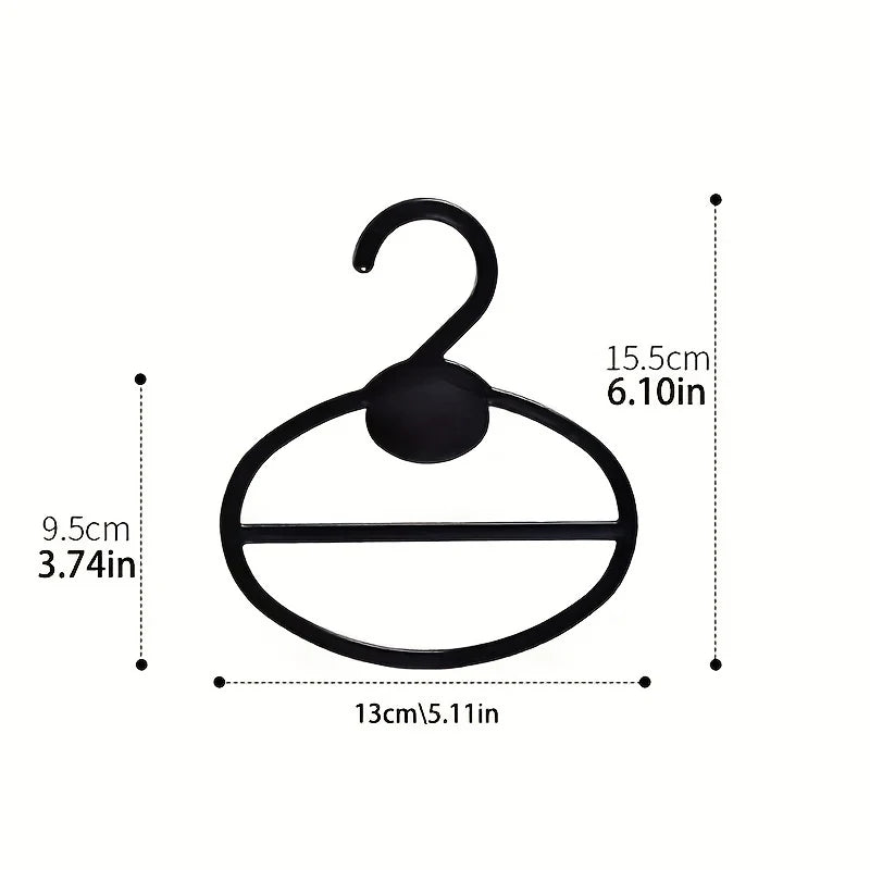 10-Pack Oval Scarf Hanger – Tie, Belt & Headband Organizer Closet Accessory Hanger Babs