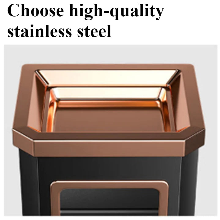 12L Stainless Steel Vertical Trash Can – Hotel & Lobby Bin Stainless Waste Bin Babs
