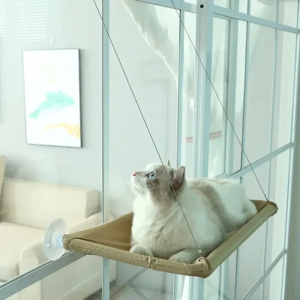 Cat Window Hammock Bed – Oxford Fabric, Suction Cup Mount, 44 lb Cat Window Hammock Babs