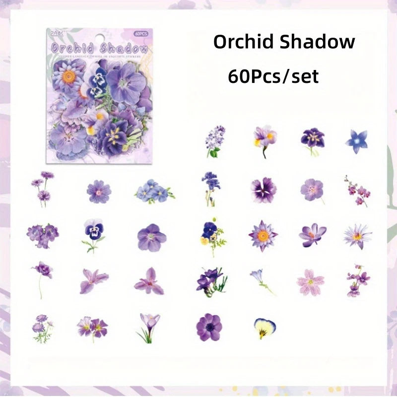 Floral Transparent Stickers – Scrapbooking, Journaling & Crafts Craft Stickers Babs Orchid Shadow