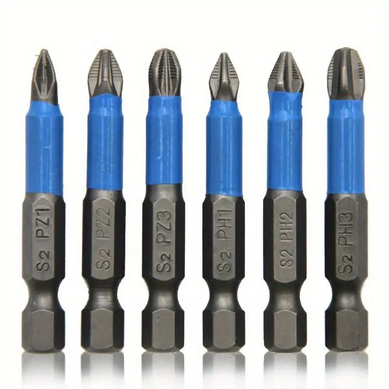6pc Hex Anti-Skid Electric Screwdriver Bit Set PH PZ Cross Head Screwdriver Bit Set Babs