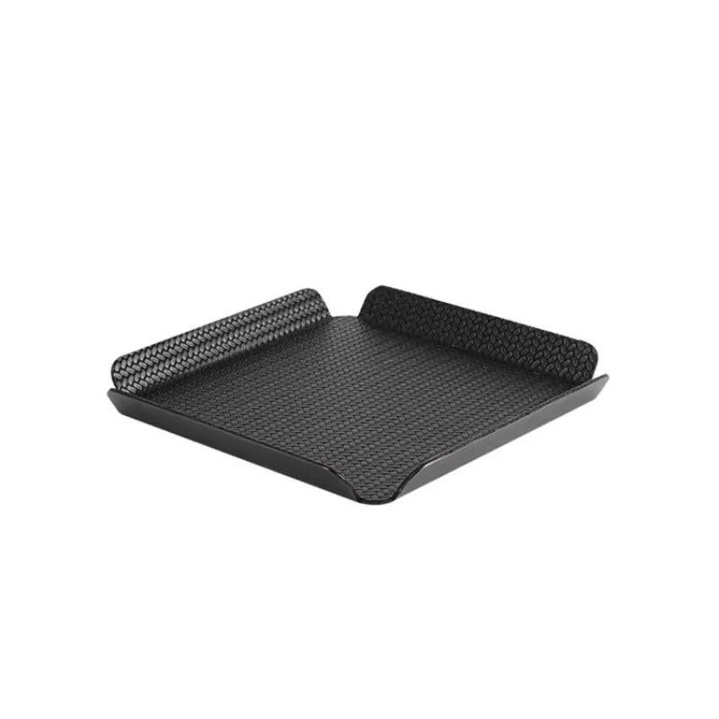 Modern Metal & Leather Storage Tray – Minimalist Desk Organizer Decorative Storage Tray Babs Small