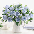Silk Peony Rose Artificial Flowers – Wedding & Home Décor Artificial Flower Bouquet Babs color1 1pc