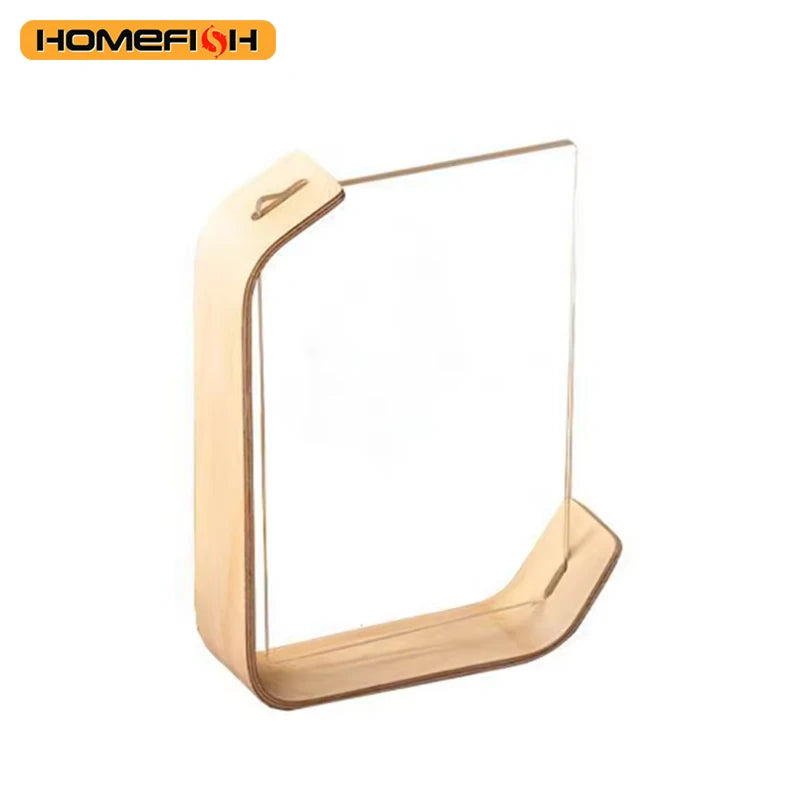Acrylic Wood Desktop Photo Frame | Double-Sided Display Stand Desktop Photo Frame Babs