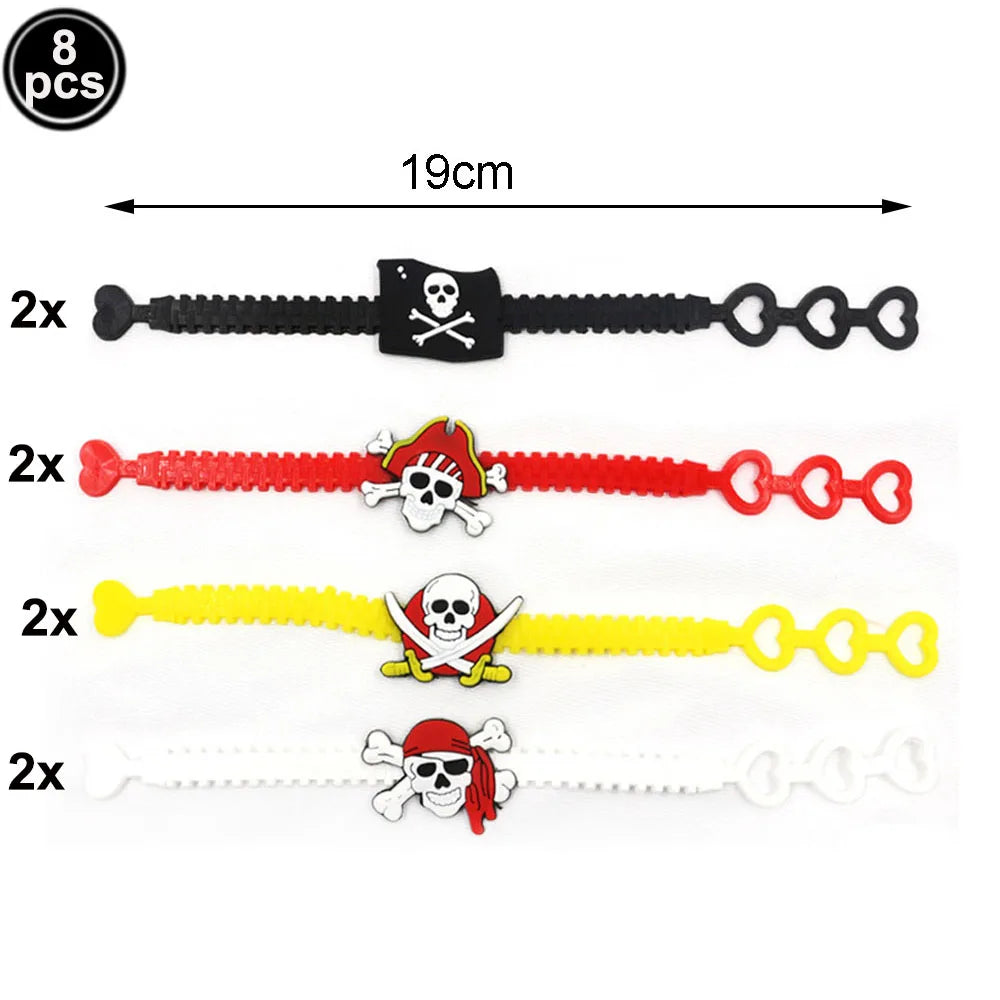 Pirate Theme Silicone Wristbands – Party Favor Bracelets Party Favor Wristbands Babs Olive