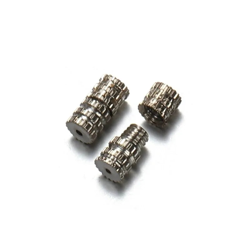 100pcs Cylinder Screw Clasps Buckles for DIY Jewelry Making Jewelry Clasps Babs Nickel