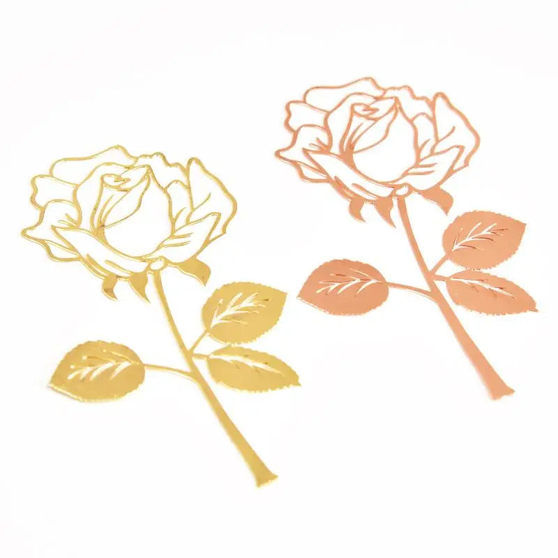 Luxury Rose Flower Metal Bookmark – School, Office & Gift Use Metal Bookmark Babs