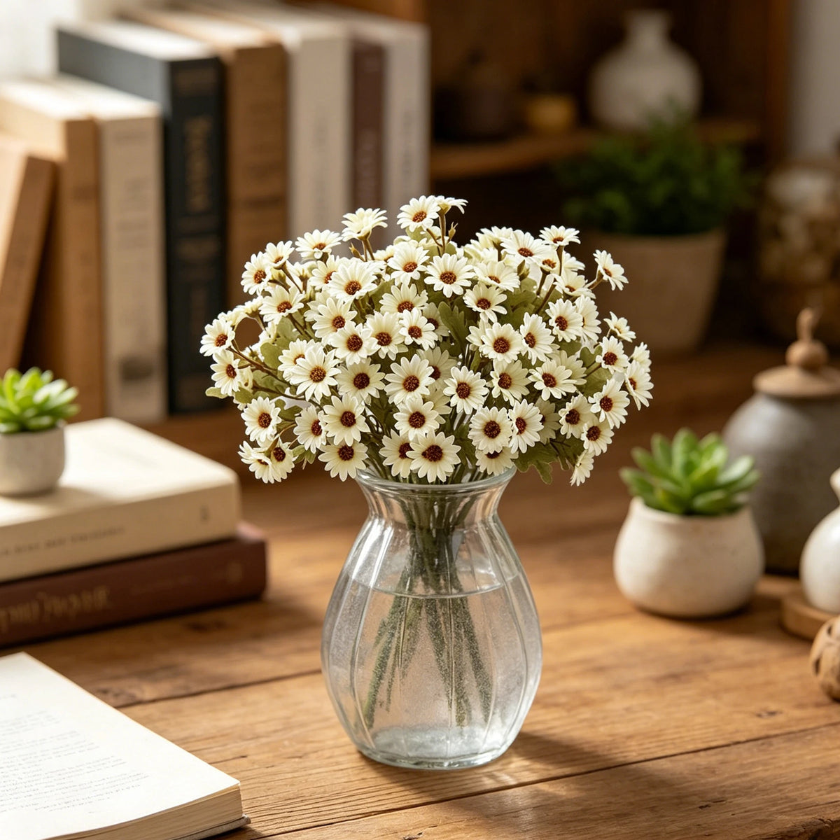 Artificial Silk Daisy Hydrangea Bouquet | Wedding & Home Decor Artificial Flower Bouquet Babs