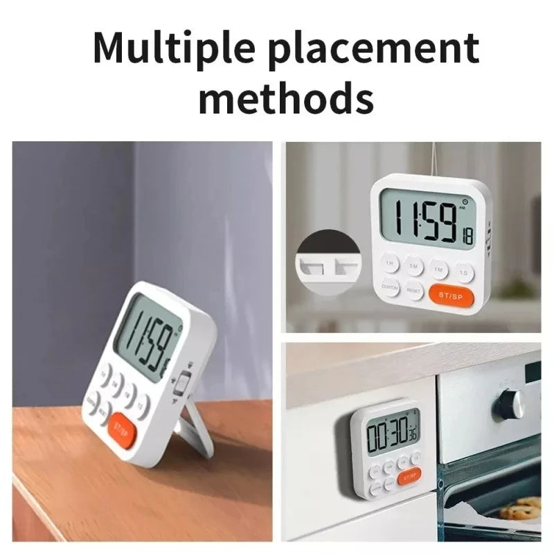 HOMEFISH Kitchen Timer – LED Digital Countdown & Count-Up Clock Kitchen Timer Babs