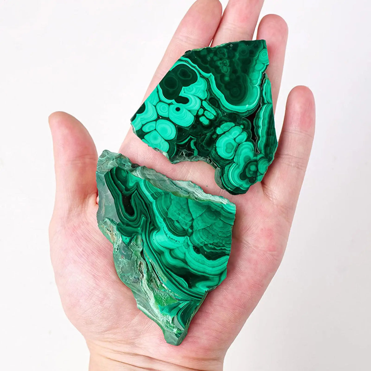 Natural Malachite Raw Crystal Slice – Mineral Specimen & Decor Crystal Mineral Specimen Babs