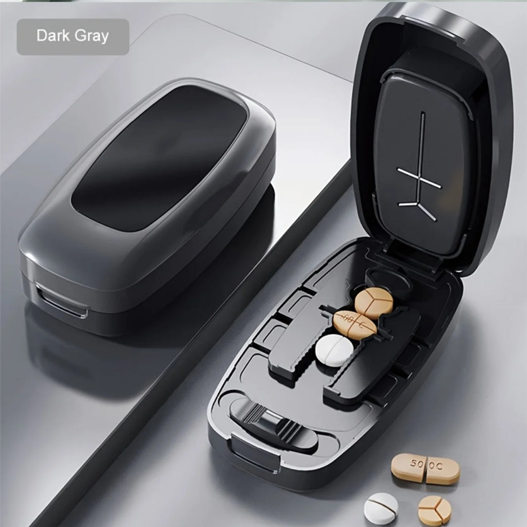 Pill Cutter Splitter – 1/2, 1/3 & 1/4 Splits for Small Pills Pill Splitter Tool Babs Dark gray