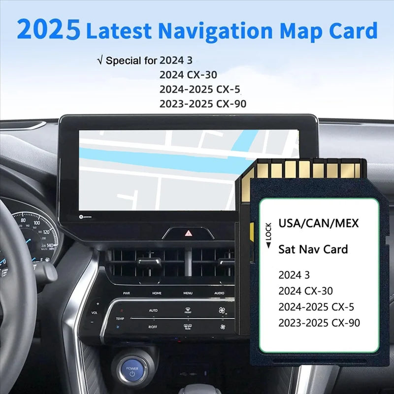 KMV66 EZ1B 2025 GPS Navigation SD Card for Mazda CX-5 CX-90 GPS Navigation SD Card Babs