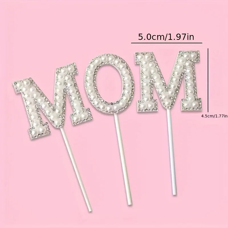 Pearl Flower Cake Toppers – 520pc Mother's Day Baking Decorations Cake Decorating Toppers Babs