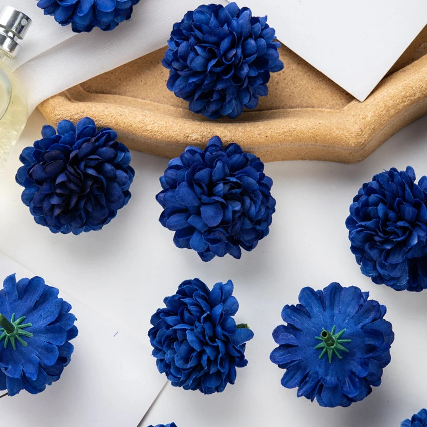 50Pcs Artificial Silk Hydrangea Flowers – Wedding & Home Decor Artificial Flower Heads Babs
