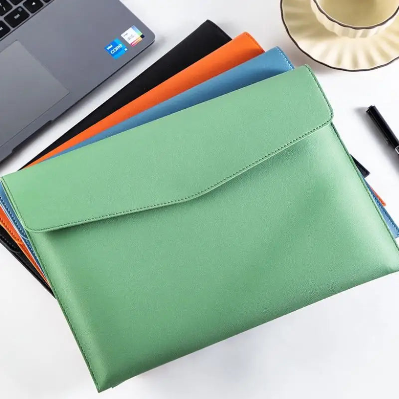 A4 PU Leather Document Bag – Waterproof Business Briefcase Document Briefcase Bag Babs