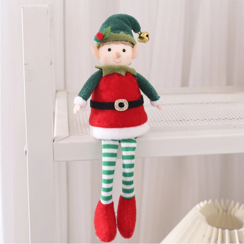 Plush Long-Legged Elf Christmas Ornament – Boy & Girl Decor Christmas Elf Ornament Babs Elf Boy