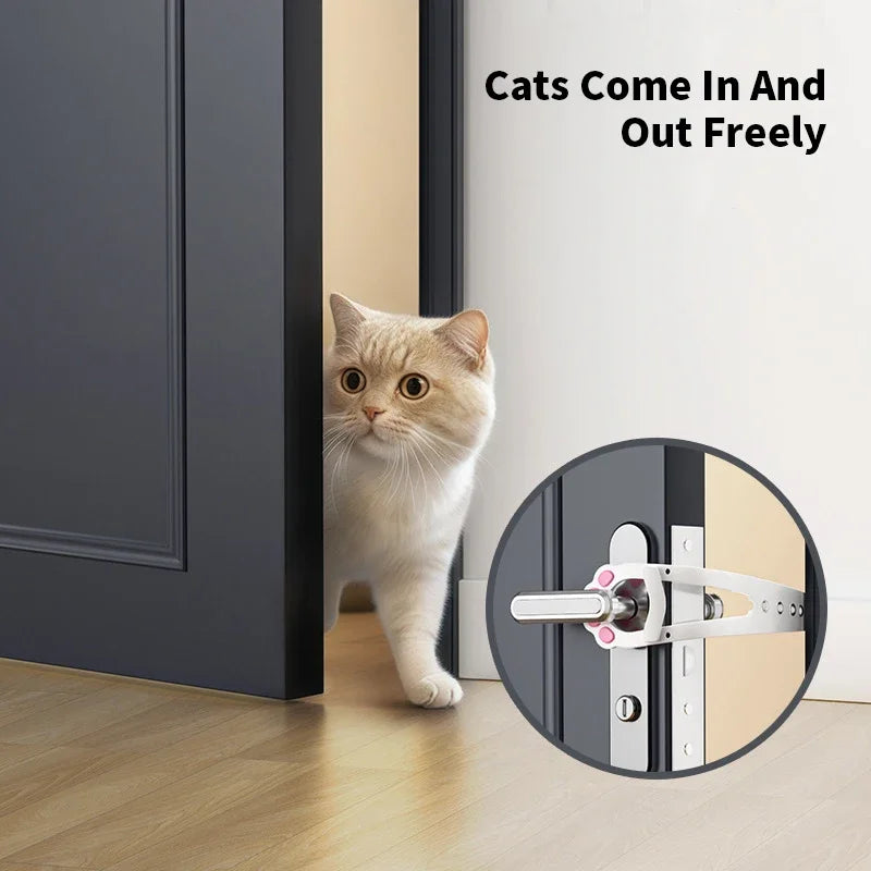 No-Drill Adjustable Cat Door Latch – Pet Gap Holder Cat Door Latch Babs