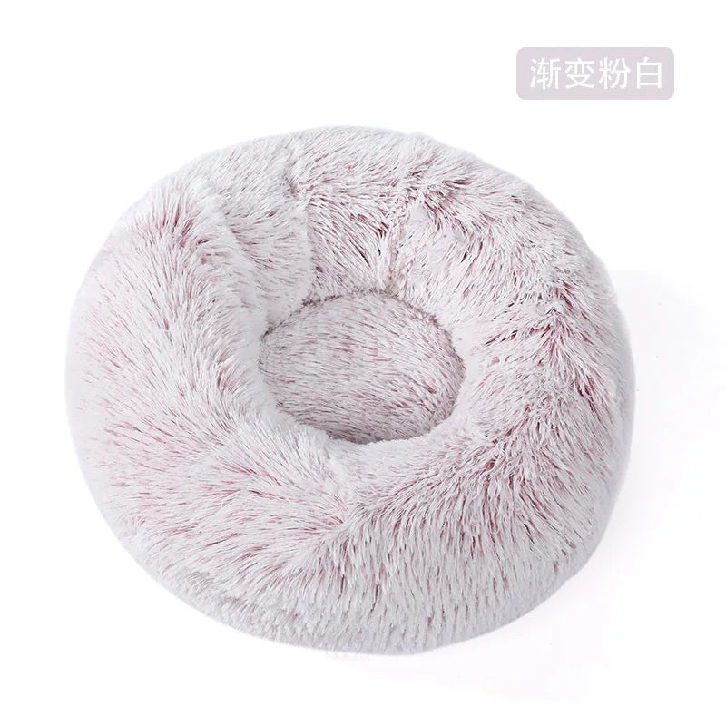 Long Plush Warm Pet Bed for Dogs & Cats – Soft Winter Mat Plush Pet Bed Babs Cream 40cm