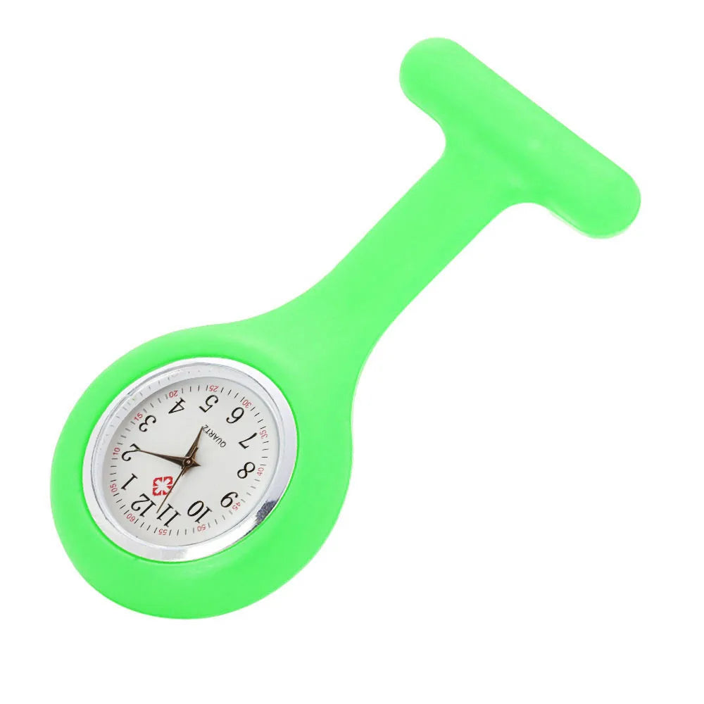 Women's Clip-On Fob Watch – Nurse Brooch Pin Pocket Watch Clip-On Fob Watch Babs green