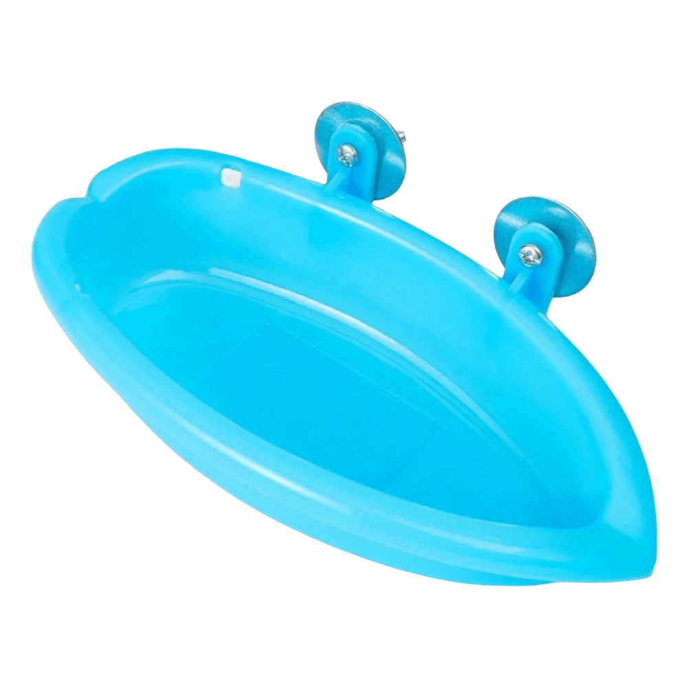 Bird Bath Bowl – 3-in-1 Feeder, Drinker & Shower for Cages Bird Bath Bowl Babs Blue