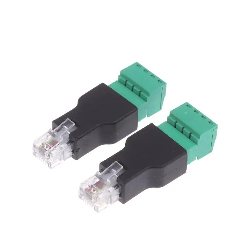 RJ11 6P4C Male to 4-Pin Screw Terminal Adapter 1 or 2 Pack Cable Terminal Adapter Babs A2