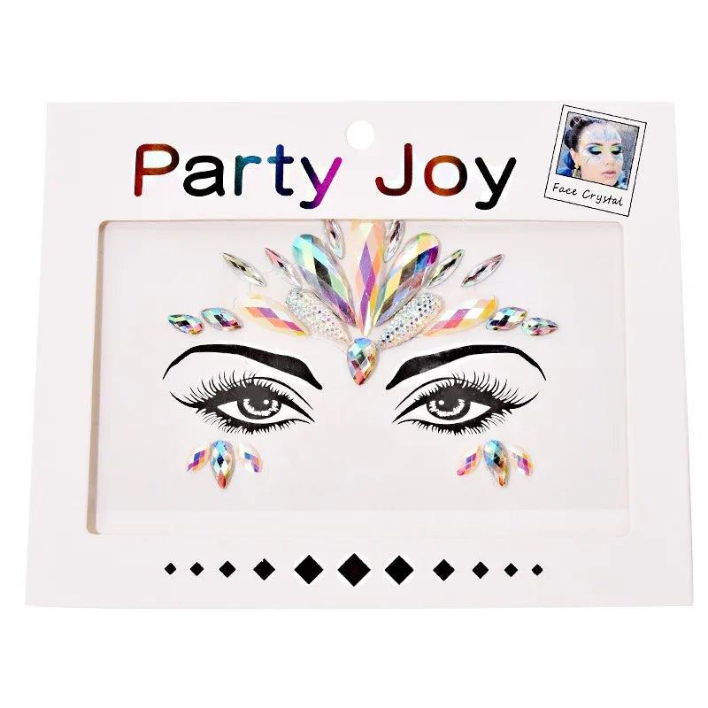 20-Pack Crystal Face & Body Gem Stickers – Rhinestone DIY Decor Face & Body Gems Babs 4