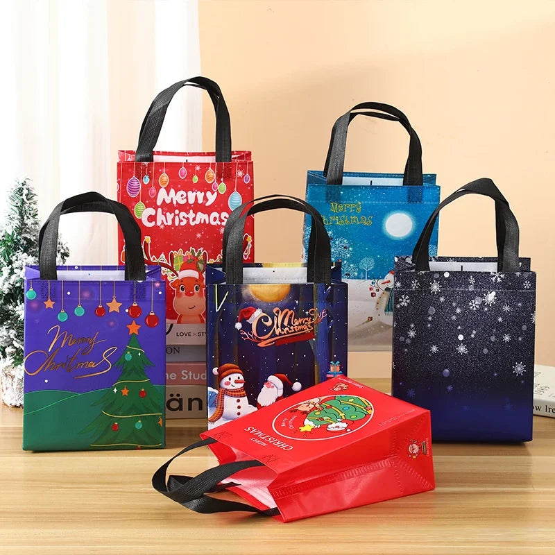 6/12Pcs Large Reusable Christmas Gift Bags with Handles Christmas Gift Bags Babs