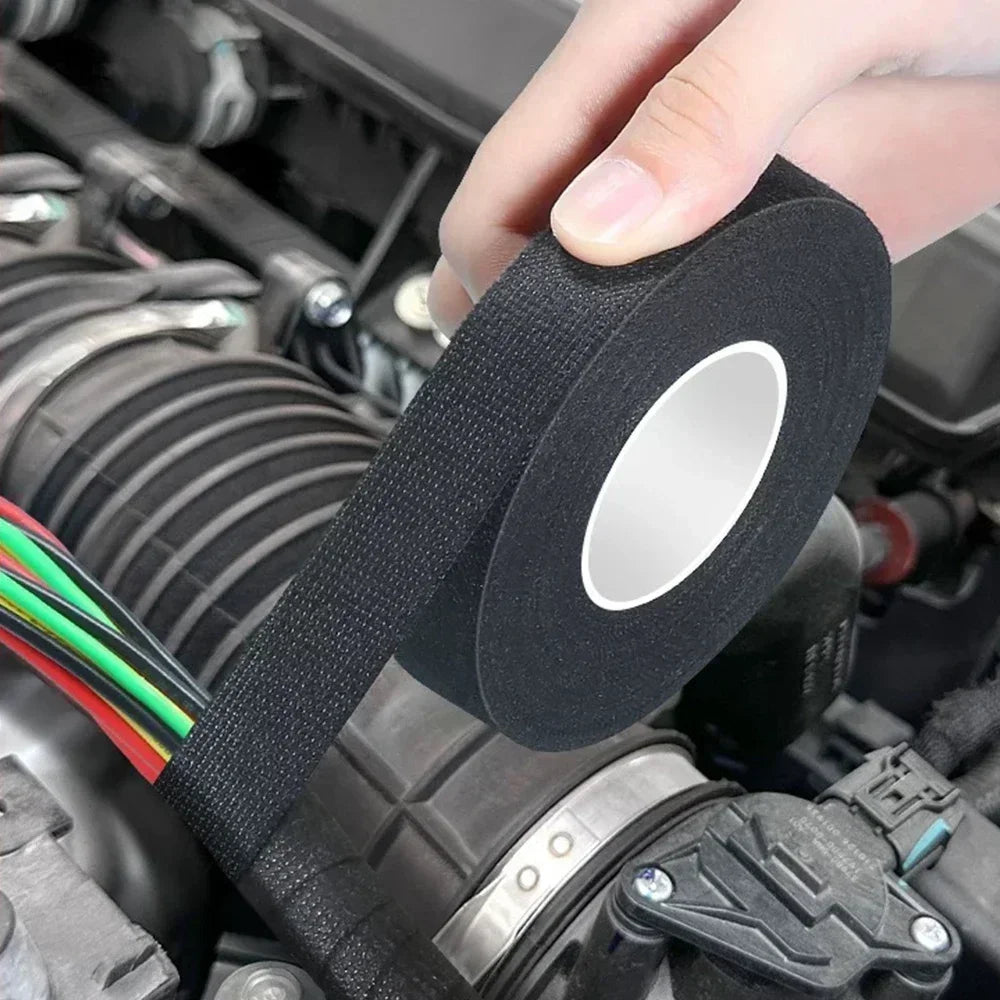 Black Electrical Fabric Tape – Heat Resistant Waterproof Wire Wrap Electrical Fabric Tape Babs