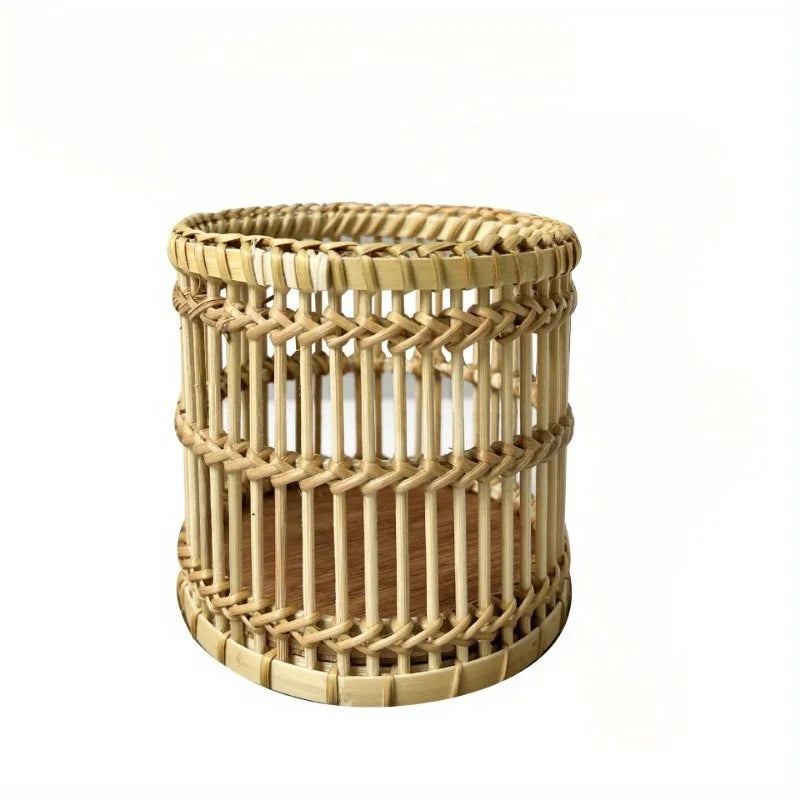 Hand-Woven Rattan Pen Holder & Stationery Organizer Rattan Pen Holder Babs large