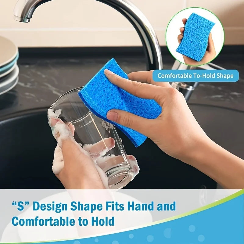 24-Pack Scratch-Free Microfiber Sponges for Dishes & Cleaning Cleaning Sponges Babs