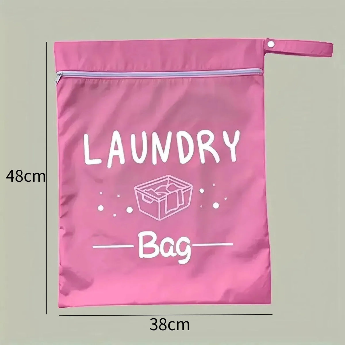 Waterproof Zippered Laundry Bag – Reusable Travel Wet Bag Waterproof Laundry Bag Babs Pink