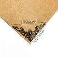 50 Metal Corner Protectors – Hollow Triangle Decorative Design Decorative Corner Protectors Babs Bronze color