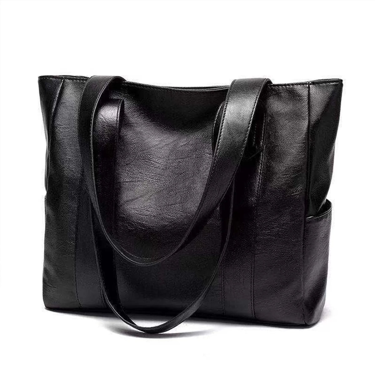 Women's Large Capacity PU Leather Tote Shoulder Handbag Tote Shoulder Handbag Babs